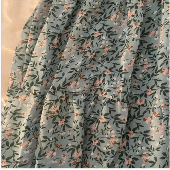 ⭐️ 🌻 Floral Puff Sleeve Peasant Fairy Cottage Picnic Summer Midi Maxi Dress - Picture 3 of 5